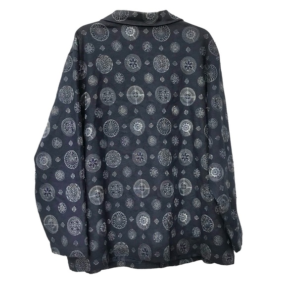 Susan Graver Plus Size Blazer Jacket Navy Blue Embroidered size 2X - Picture 2 of 4